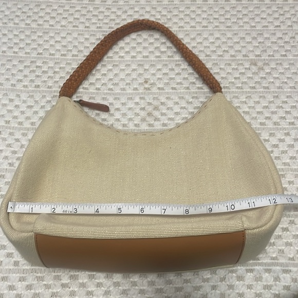 Fossil Vintage Canvas Hobo Handbag with Braided Leather Handle - Picture 15 of 15
